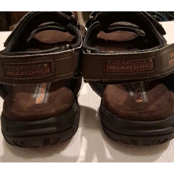 Skechers Mens Size 7 Brown Sport Sandals Relaxed Fit Memory Foam  Garver Louden main image 9